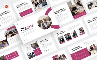 Cleona - Шаблон PowerPoint для чистого бізнесу