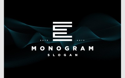 Letter E moderne monogram-logo