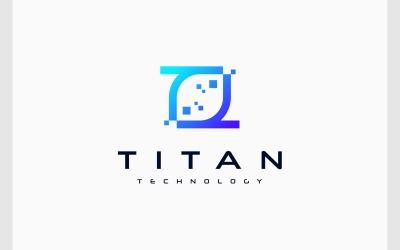 Lettera TT Logo della tecnologia digitale
