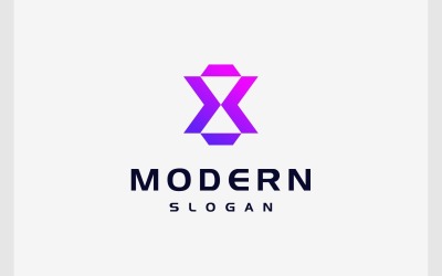 Letter X Modern Monogram Logo