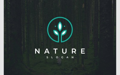 Logo organicznego kwiatu liścia życia