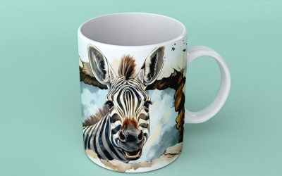 zebra divertente testa di animale che dà una occhiata su sfondo bianco 7