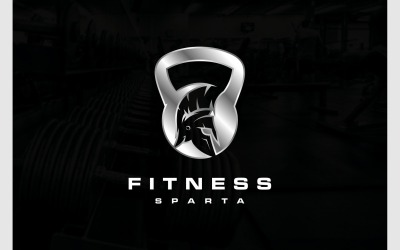 Kettlebell Spartan Gym zilveren logo