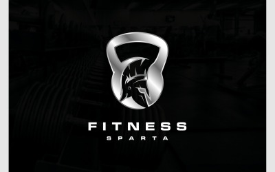 Logotipo prateado Kettlebell Spartan Gym