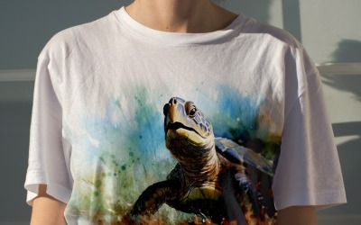 turtle funny Animal head peeking on white background 3
