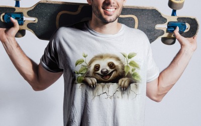 wolf funny Animal head peeking on white background 5