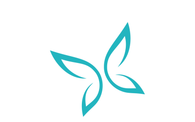 Шаблон дизайна логотипа бабочки v3