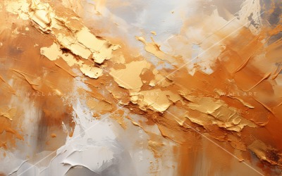 Abstract Art Golden Foil Elegance 17