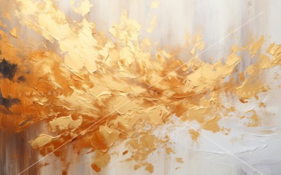 Arte abstracto Elegancia de lámina dorada 10.