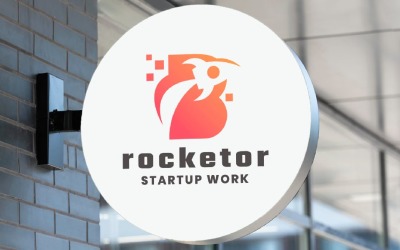 Bestes Rocketor-Buchstabe-B-Logo