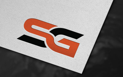 Design creativo del modello di logo della lettera SG