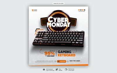 Cyber Monday Rea Social Media Post Mall Design