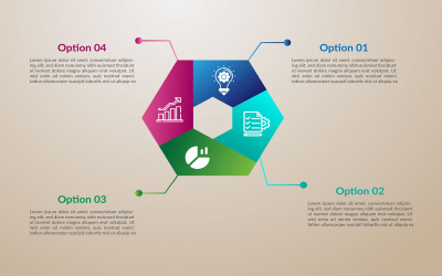 Design de infográfico estatístico de estilo polígono simples.