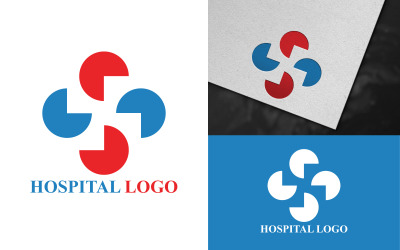 Diseño de plantilla de logotipo de hospital creativo
