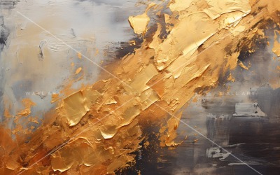 Gouden foliepenseelstreken Artistieke expressie 44
