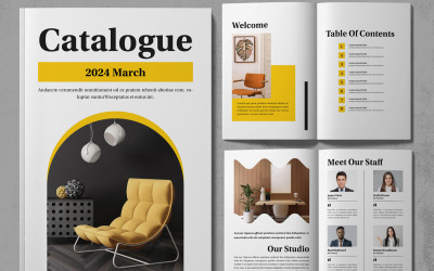 Yellow Catalogue Design Template