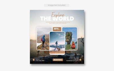 Modèles de publication sur les réseaux sociaux pour les voyages et les visites