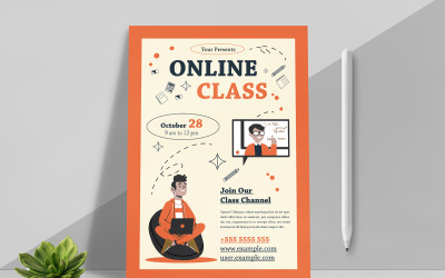 Szablon ulotki zajęć online