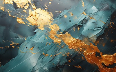 Art abstrait feuille d&amp;#39;or élégance 69