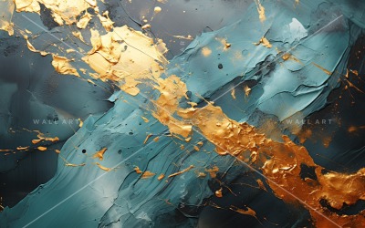 Arte abstracto Lámina dorada Elegancia 69