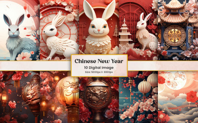 Fondo Del Festival De Año Nuevo Chino Tradicional