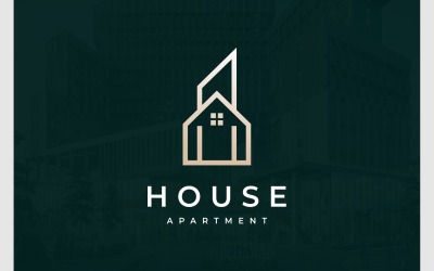Haus, Wohnung, Luxus, Logo