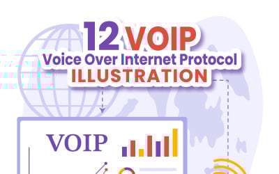 12 Illustrazione del protocollo VOIP o Voice Over Internet