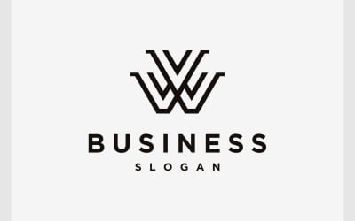 Letter VW WV Simple Monogram Logo