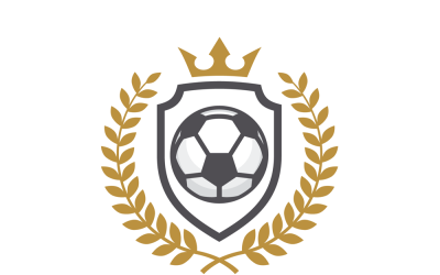 Modelo de design de logotipo de futebol