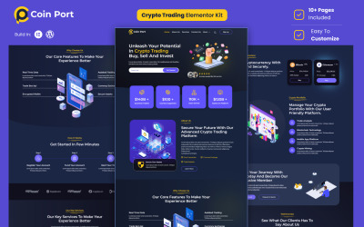 Coin Port - Crypto Currency &amp;amp; Trading Elementor Kit