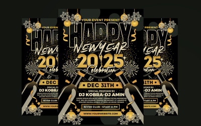 Флаер о праздновании Нового года 2025