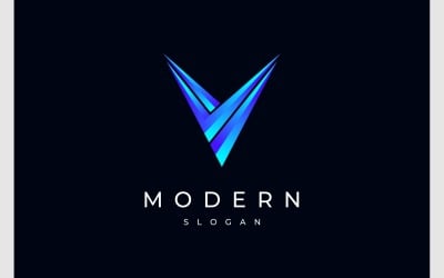 Letter V Colorful Modern Logo