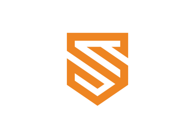 Modèle de conception de logo vectoriel Shield Letter S