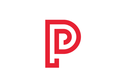Modello di progettazione del logo Pro Data Letter P PP PD