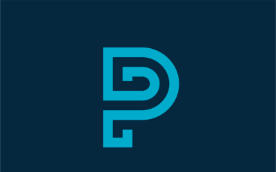 Plantilla de diseño de logotipo Pro Design Letter P PP PD