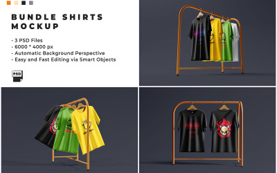 Plantilla de maqueta de paquete de camisas