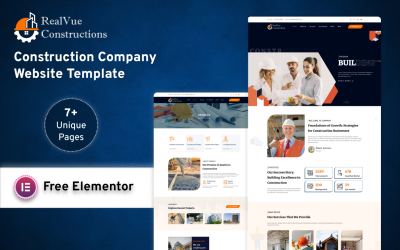 RealVue Bouwbedrijf WordPress Elementor-website