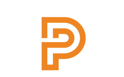Шаблон оформлення логотипу Powered P PP PD