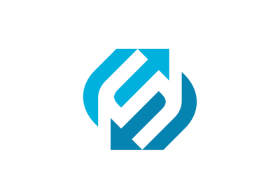 Social Share Letter S logotyp designmall