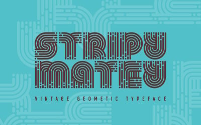 Stripy Matey - геометричний шрифт