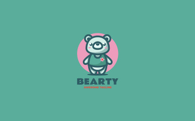 Bär-Maskottchen-Cartoon-Logo-Vorlage 1