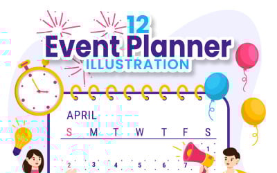 12 Eventplaner-Illustration