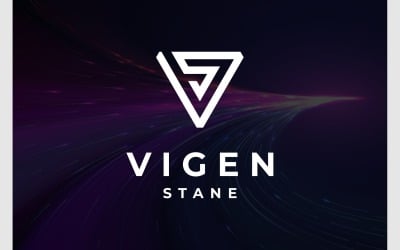 Mektup VS SV Basit Monogram Logosu