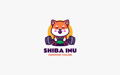 Shiba Inu mascotte cartoon-logo 1