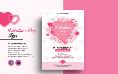 Valentine Day Celebration Party Invitation Flyer