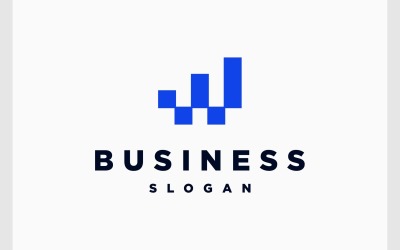 Bokstaven W tillväxtdiagram Business Logotyp