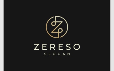 Buchstabe Z Gold minimalistisches Luxuslogo