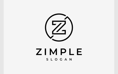 Buchstabe Z minimalistisches Monogramm-Logo
