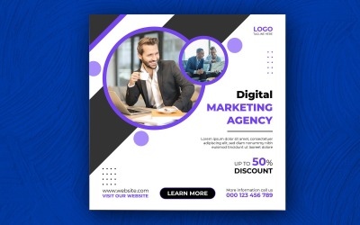 Digital Marketing  Agency Social Media Post Template