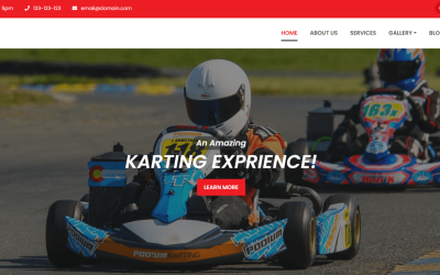 Karting Arena - HTML-sjabloon voor karten